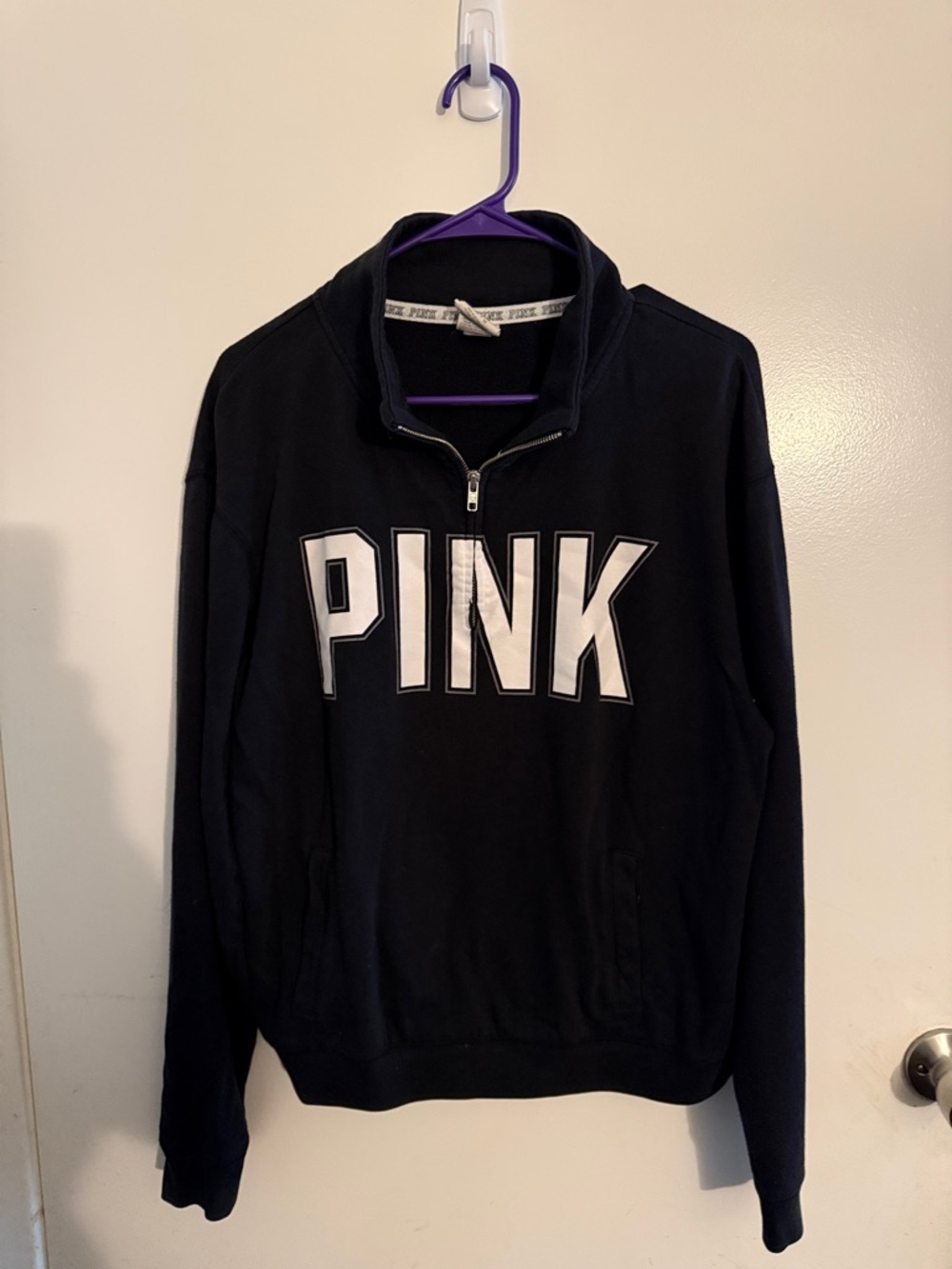 Victoria's Secret PINK Black Top with White Trim